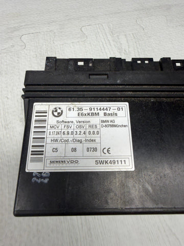04-10 BMW E60 E63 E64 BCU BCM Body Control Computer Module Unit OEM 9114447