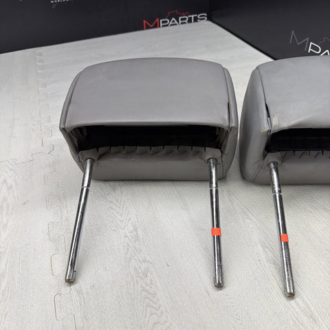 2001-2006 BMW E46 M3 Convertible Grey Rear Headrests Head Rests Pair OEM