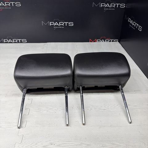 2001-2006 BMW E46 M3 Convertible Black Rear Headrests Head Rests Pair *Tabs*