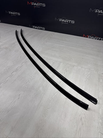 08-13 BMW E92 335 M3 Coupe Roof Rails Mouldings Pair 51138045379 Sapphire Black