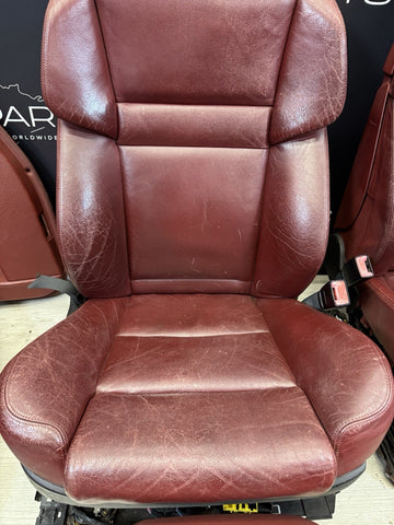 06-10 BMW E60 M5 Interior Front Seats Panels Cards Complete Red Indianapolis