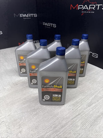 (6) Shell SAE 5W-20 Full Synthetic Motor Oil Gasoline