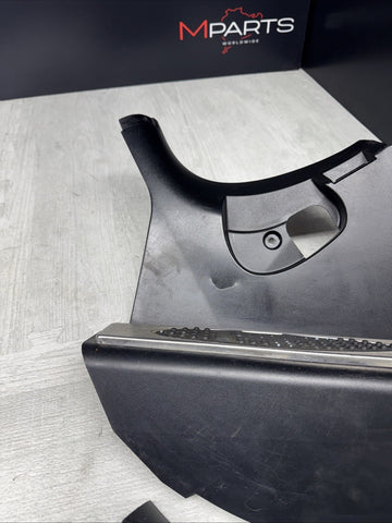 01-06 BMW E46 M3 Left Right Kick Dead Pedals Covers Trims Panels Genuine Black