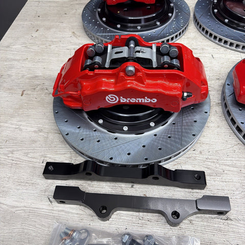 NEW 95-99 BMW E36 M3 BREMBO Big Brake Kit Red Calipers Rotors Set Plug Play