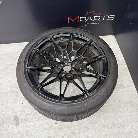 OEM BMW G82 G83 G80 M3 Rear Wheel Rim Style 826M R20x10.5" ET20 Black w/Tire
