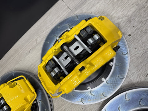NEW 01-06 BMW E46 M3 BREMBO Big Brake Kit Yellow Calipers Rotors Set Plug & Play