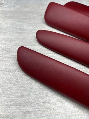 01-06 BMW E46 M3 Coupe Door Upper Arm Rest Armrest Pads Imola Red