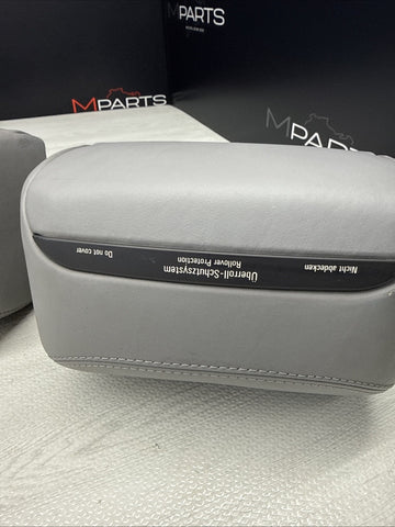 2001-2006 BMW E46 M3 Convertible Grey Rear Headrests Head Rests Pair OEM