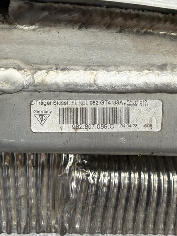 Porsche 22-25 718 Spyder RS Rear Bumper Impact Reinforcement Beam Impact Bar OEM