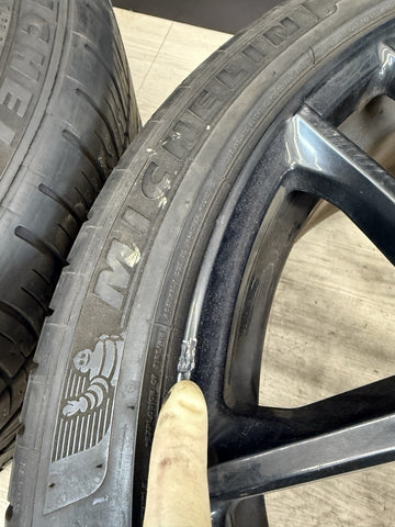 NISSAN GTR R35 FRONT & REAR SET ALLOY WHEELS RIMS BLACK OEM STAGGERED