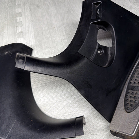 01-06 BMW E46 M3 Left Right Kick Dead Pedals Covers Trims Panels Genuine Black