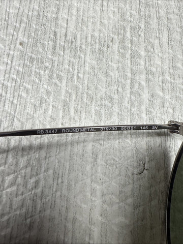 Ray-Ban Sunglasses RB3447 Round Metal Frame Mirror Classic Lens 50mm Unisex