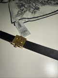 NEW Christian Dior Silk Scarf W Belt 540 Bleu Marine 22JOU120I602