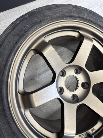 17x9 MATTE BRONZE TE37 STYLE WHEELS FITS HONDA CIVIC EG EK S2000