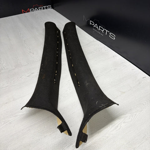 2001-2006 BMW M3 E46 Coupe Front Left Right A Pillar Trim Cover Black OEM
