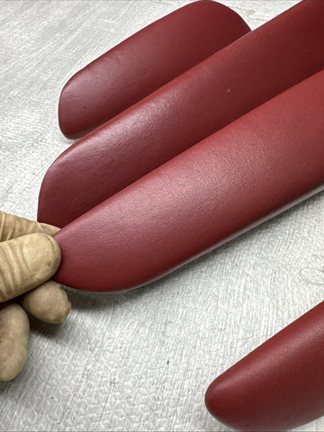 01-06 BMW E46 M3 Convertible Door Upper Arm Rest Armrest Pads Imola Red *Notes*