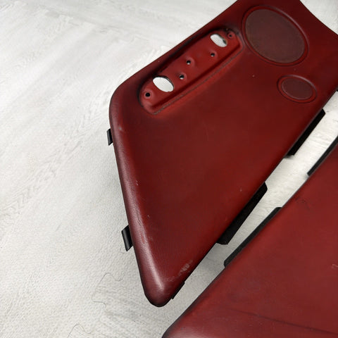 01-06 BMW E46 M3 Convertible Rear Left Right Door Cards Panels Trims Imola Red