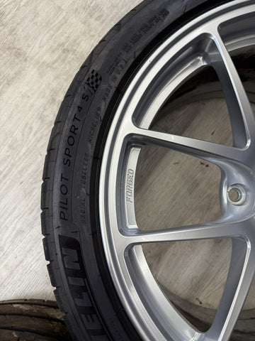 BBS JAPAN RI-A 18x9.5 ET23 18x10.5 ET37 Diamond Silver Set 16-21 BMW F87 M2