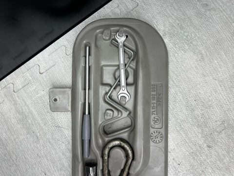 BMW E36 323 325 328 M3 Rear Trunk Emergency Spare Tire Tool Kit + Tools OEM