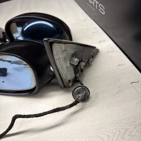 01-06 BMW E46 M3 Side View Door Mirrors Pair Carbon Black *Notes*