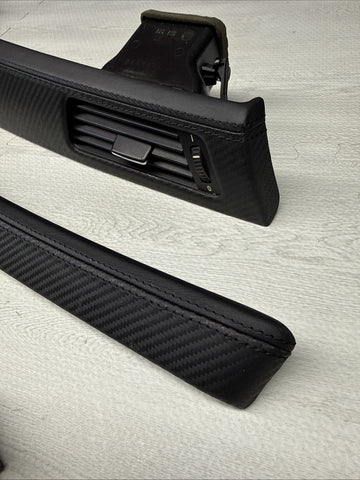 08-13 BMW E92 E93 M3 Interior Trim Set Carbon Leather OEM *Missing 1 Front Door