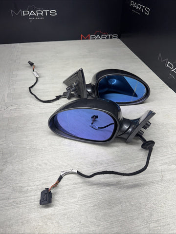 01-06 BMW E46 M3 Side View Door Mirrors Pair Steel Gray  *Notes*