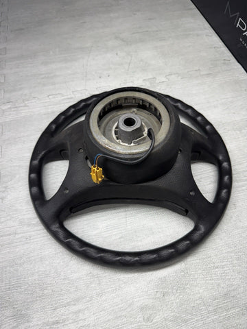 1987 - 1993 BMW E30 318 325 M3 4-Spoke Steering Wheel Leather Black OEM 1156363