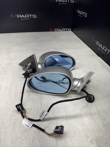 01-06 BMW E46 M3 Side View Door Mirrors Pair Titan Silver