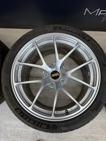 BBS JAPAN RI-A 18x9.5 ET23 18x10.5 ET37 Diamond Silver Set 16-21 BMW F87 M2