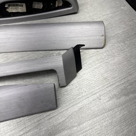 01-06 BMW E46 M3 Convertible Interior Armrests Trim Set Brushed Aluminum *Notes*