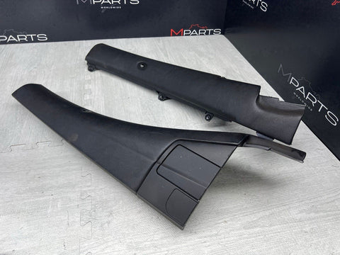 BMW 01-06 E46 325 330 M3 OEM Convertible Rear Top Lateral Trims Panels Black