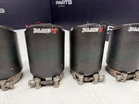 15-20 BMW F80 F82 F83 F87 M2 M3 M4 Carbon Fiber Exhaust Tips Akrapovic