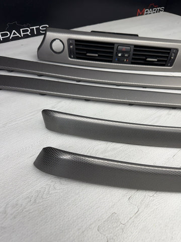 09-13 OEM BMW E92 E93 335is Dash Glacier Silver Aluminum Interior Trim Set