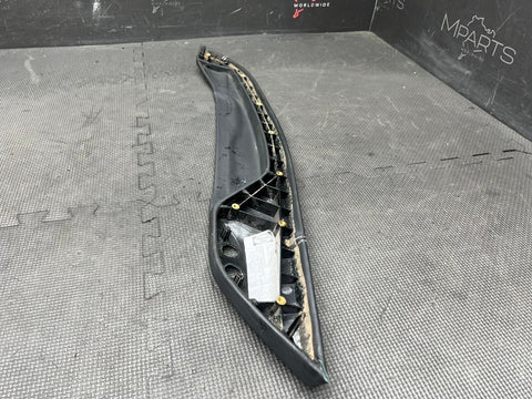 15-19 FERRARI 488 CENTER TUNNEL CONSOLE TRIM PANEL OEM LEATHER WHITE STITCHING