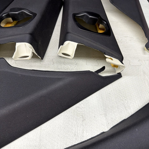 08-13 BMW E92 M3 OEM ABC PILLAR PILLARS BLACK PAIR SET *NOTES*