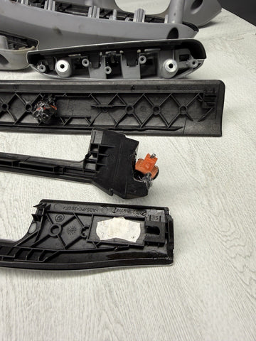 01-06 BMW E46 M3 Convertible Interior Armrests Trim Set Brushed Aluminum *Tabs