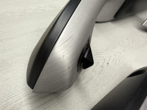 01-06 BMW E46 M3 Convertible Interior Armrests Trim Set Brushed Aluminum *Notes*