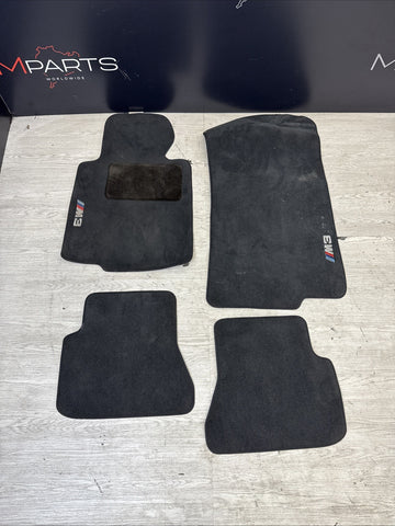 Used Genuine 01-06 BMW E46 M3 Convertible Carpets Floor Mats Black Front & Rear