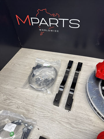 01-06 BMW E46 M3 BREMBO Big Brake Kit Red Calipers Rotors Set NEW Plug Play