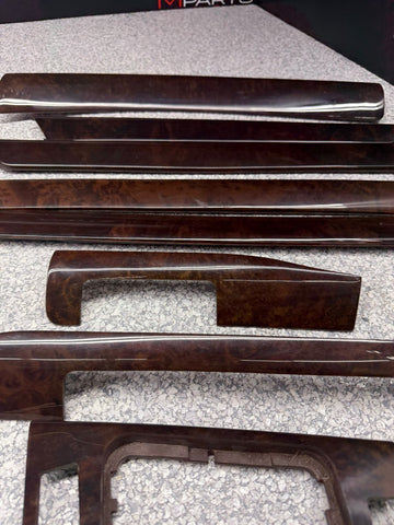 99-05 BMW E46 Sedan 8-Piece Interior Wood Trim Set Center Console OEM *Notes*