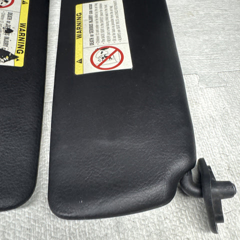 01-06 BMW E46 M3 Convertible Left Right Sunvisors Sun Visors Black Pair *NOTES*