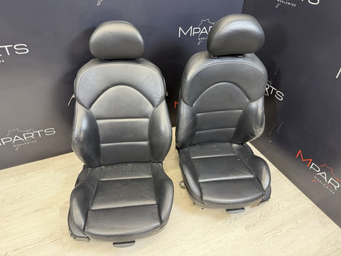 01-06 BMW E46 M3 Coupe Interior Front Seats Black Non Heated Powered *Notes*
