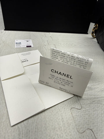 NEW CHANEL Mini 25 Hobo Bag Black Quilted Gold Chain Women's Shoulder Strap