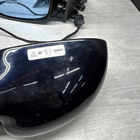 01-06 BMW E46 M3 Side View Door Mirrors Pair Carbon Black  *Notes*