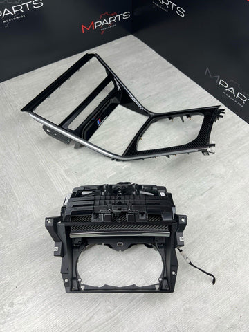 Center Dash Console Carbon Fiber Trims Panels 51168096321 51169396502 BMW F92 M8