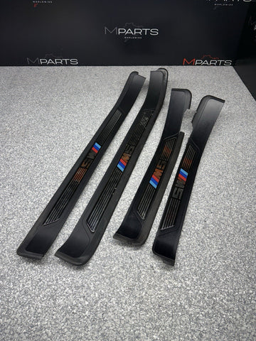 BMW E39 M Sport Door Sill Trim Scuff Plate Set OEM 525 530 540 M-Tech M5 *Cracks