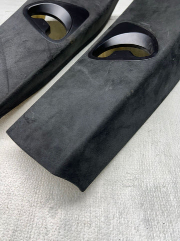 BMW 06-10 E63 645 650 M6 Coupe B Pillar Trims Covers Panels Alcantara Set OEM