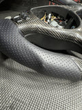 BMW E46 M3 01-06 Carbon Fiber Steering Wheel Tri Stitched SMG + Paddles + Trim