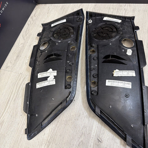 01-06 BMW E46 M3 Convertible Rear Left Right Door Cards Panels Covers Black