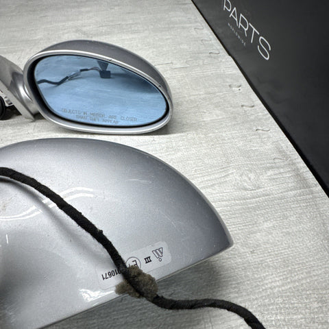 01-06 BMW E46 M3 Side View Door Mirrors Pair Titanium Silver